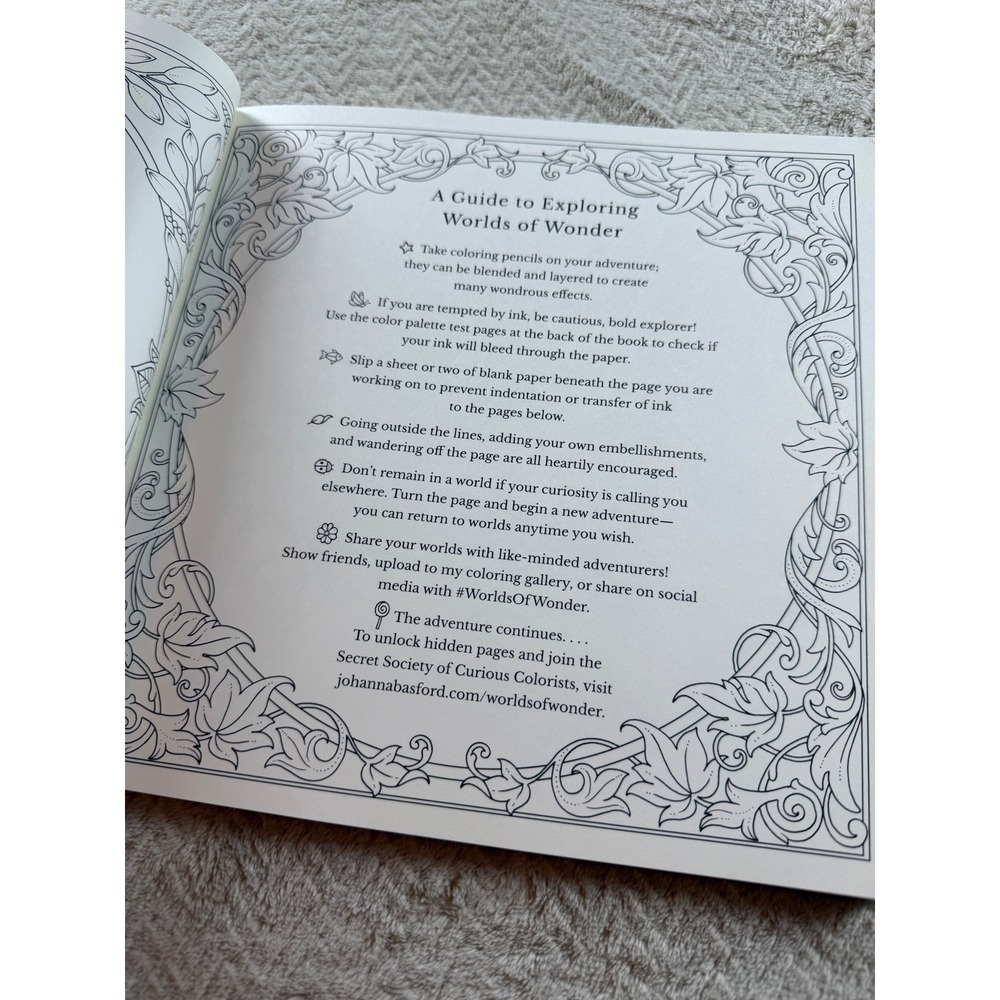 Johanna Basford Worlds of Wonder A Coloring Book for the Curious Paperback - Picture 8 of 8